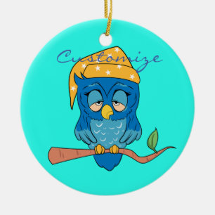 Décoration En Céramique Sleepy Owl Thunder_Cove