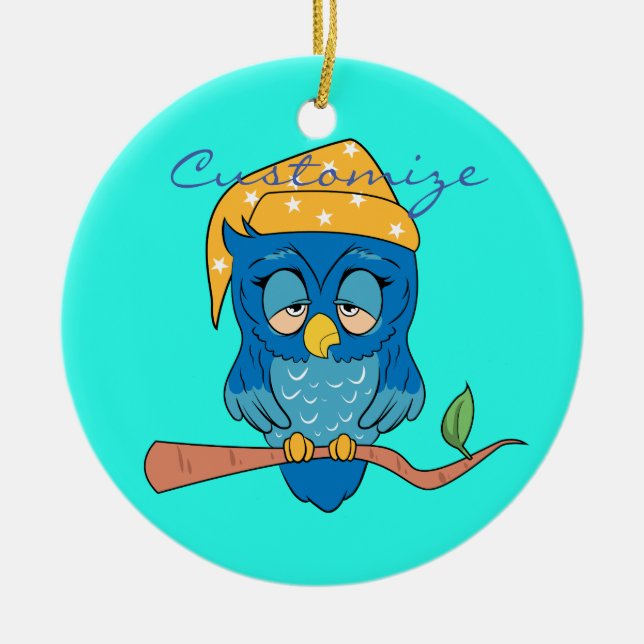 Décoration En Céramique Sleepy Owl Thunder_Cove (Devant)