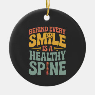 Décoration En Céramique Smile Healthy Spine Chiropractor Conception de dev