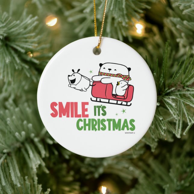 Décoration En Céramique Smile, it's Christmas |  (Arbre)