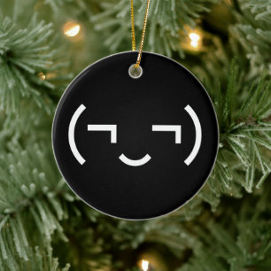 Décoration En Céramique Smug Emoticon (‿MD) Kaomoji japonais