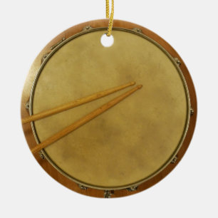 Décoration En Céramique Snare Drum with Sticks