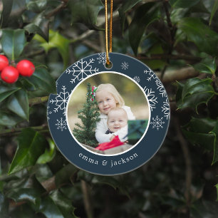 Décoration En Céramique Snowflake Frame   Photo