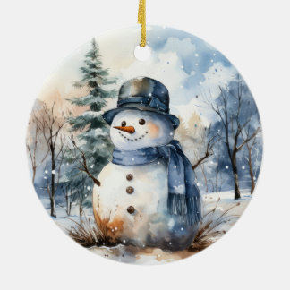 Décoration En Céramique Snowman