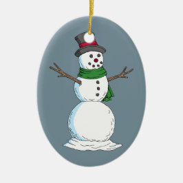 Décoration En Céramique Snowman