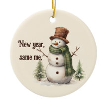 Snowman Vintage sarcastique sapin de Noël