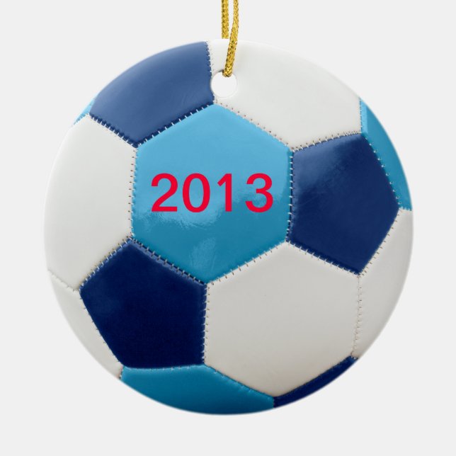 Décoration En Céramique Soccer Ball blues (Devant)