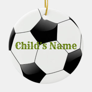 Décoration En Céramique Soccer Personnalisé Ornament de Noël HAMbyWG