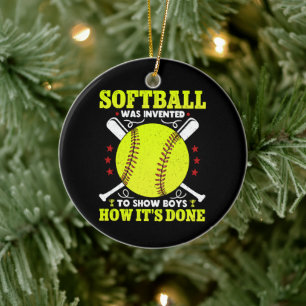 Décoration En Céramique Softball a été inventé pour montrer aux garçons co