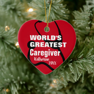 Décoration En Céramique Soigneuse Médicale Coeur rouge Personnalisée