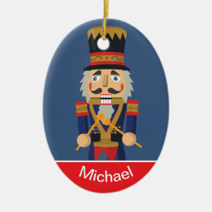 Décoration En Céramique Soldat personnalisé de bleu de jouet de casse-noix
