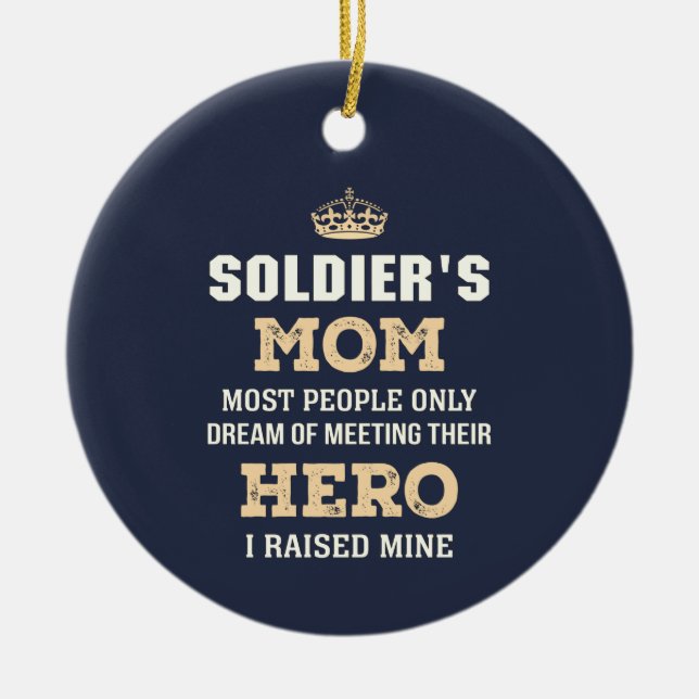 Décoration En Céramique Soldats Maman Élevée Héros Photo (Devant)