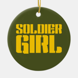 DÉCORATION EN CÉRAMIQUE SOLDIER GIRL