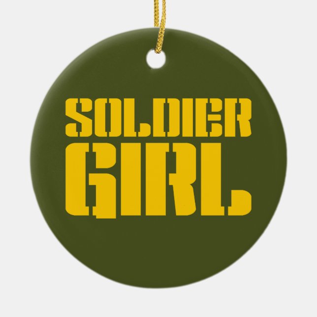 DÉCORATION EN CÉRAMIQUE SOLDIER GIRL (Devant)