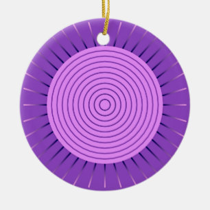 Décoration En Céramique Soleil moderne géométrique - Violet améthyste