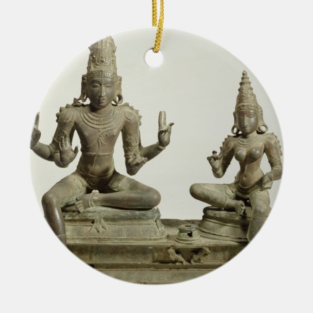 Décoration En Céramique Somaskanda, Chola, Tamil Nadu (bronze) (Devant)
