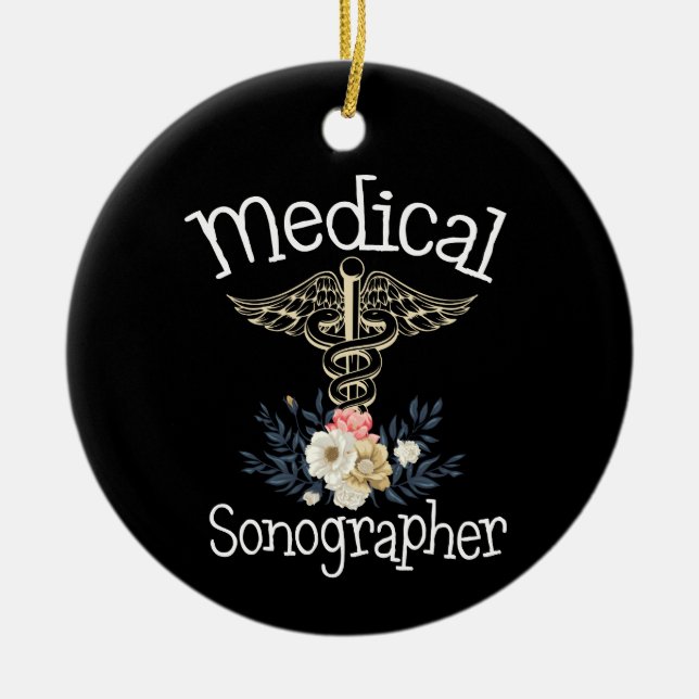 Décoration En Céramique Sonographe Médicale mignon Sonographie Cadeau (Devant)
