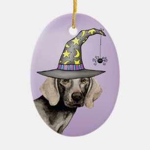 Décoration En Céramique Sorcière de Weimaraner