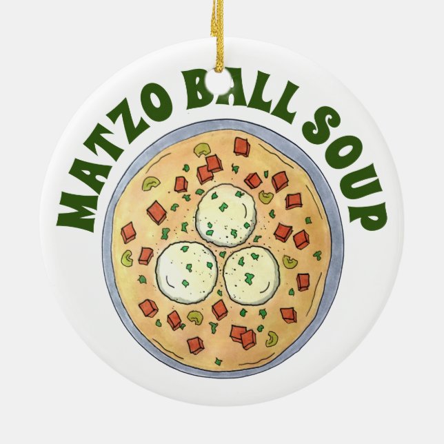 Décoration En Céramique Soupe de bal Matzo Matzah Cuisine juive Pâque (Dos)