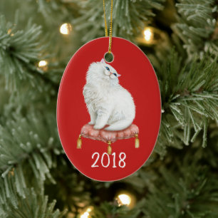 Décoration En Céramique Souris blanc Kitty Keepsaké année