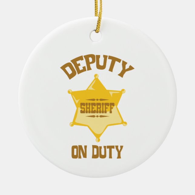 Décoration En Céramique Sous-ministre en service (Devant)