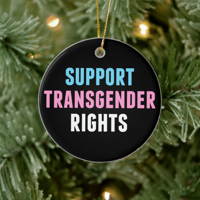 Décoration En Céramique Soutien aux droits transgenres Noël (Arbre)