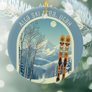 Décoration En Céramique Souvenir de la station de ski Alta Utah