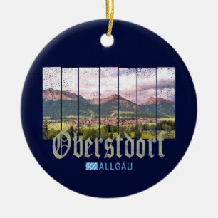 Décoration En Céramique Souvenir d'Oberstdorf Allgäu Vintage Bavaria Germa