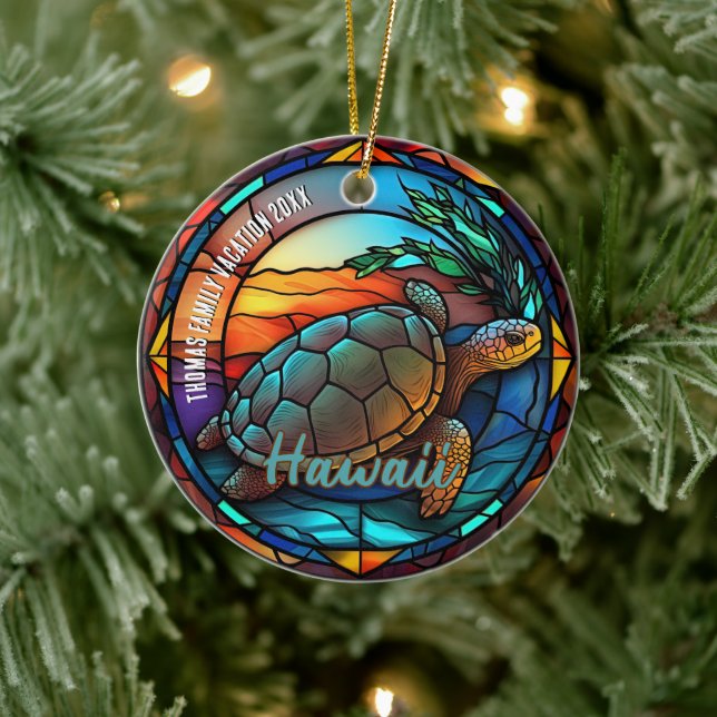 Décoration En Céramique Souvenir Hawaii Vacances (Arbre)