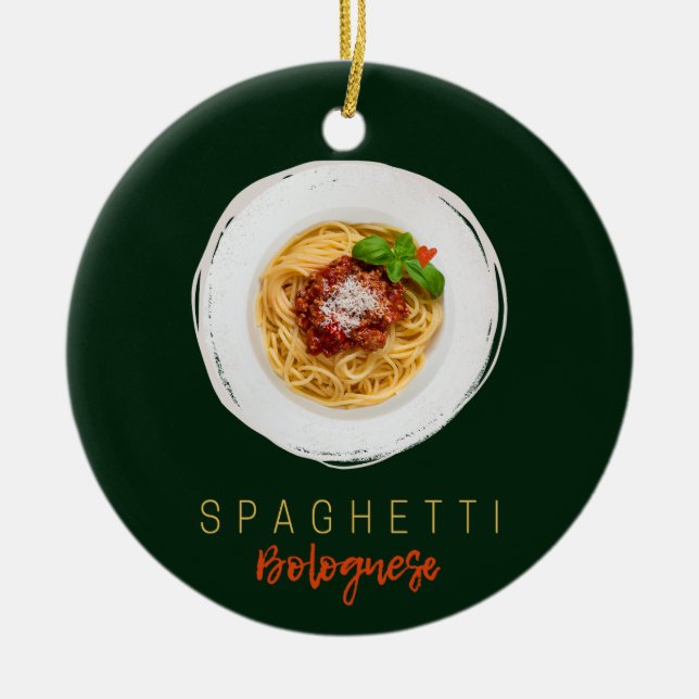 Décoration En Céramique Spaghetti bolognaise pâtes nouilles chef gourmet (Devant)