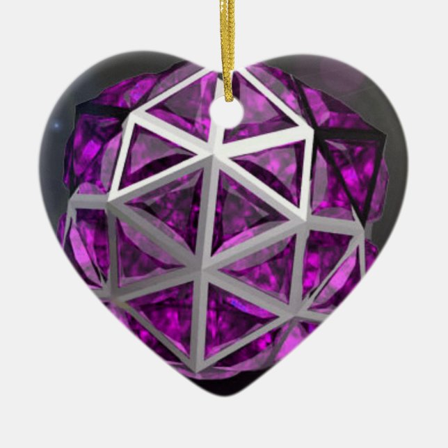 Décoration En Céramique Sphère Améthyste Gemstone Purple (Devant)