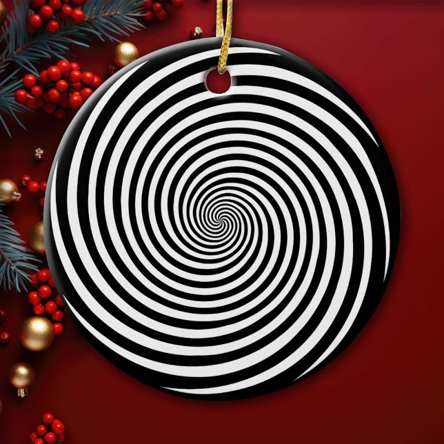 Décoration En Céramique Spirale d'hypnose (Hang it on your tree or display it year-round to keep your space a little mysterious!)