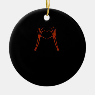 Décoration En Céramique Squelette Mains Coeur Signer Costume Drôle Hallowe