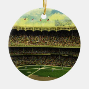 Décoration En Céramique Stade de baseball sportif vintage avec foule