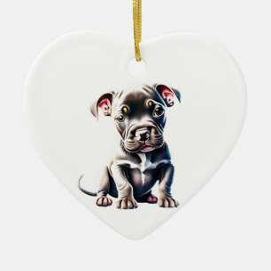 Décoration En Céramique Staffordshire personnalisé Bull Terrier Chiot