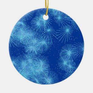 Décoration En Céramique Starbursts en cristal de glace, arrière - plan ble