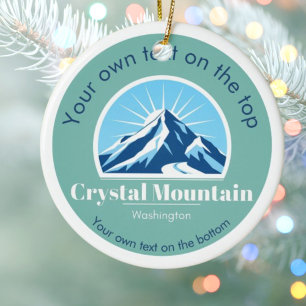 Décoration En Céramique station de ski Crystal Mountain Washington Noël
