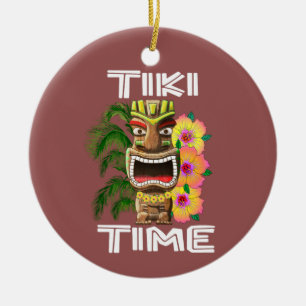 Décoration En Céramique Statue de Tiki d'îles hawaïennes