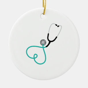 Décoration En Céramique Stethoscope du coeur