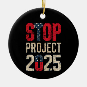 Décoration En Céramique Stop Project 2025 Trump Biden Vintage