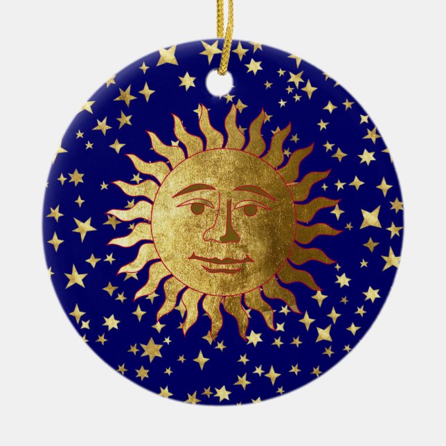 Décoration En Céramique Sun, lune et étoiles (Devant)