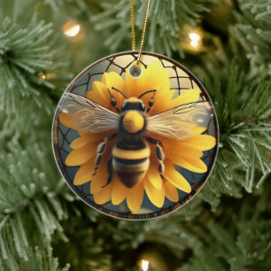 Décoration En Céramique Sunflower Bee Dreamcatcher,