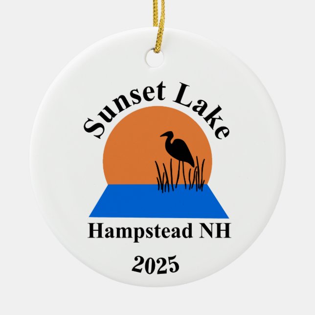 Décoration En Céramique Sunset Lake Ornament (Devant)