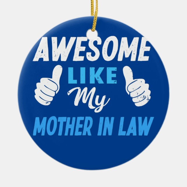 Décoration En Céramique Super Comme Ma Mère En Droit (Devant)