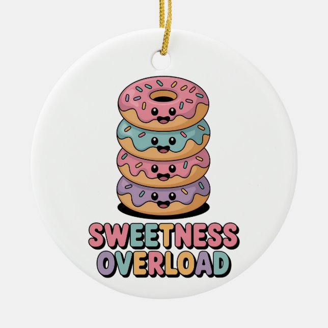 Décoration En Céramique Surcharge de sucrerie | Enfants Donut (Devant)