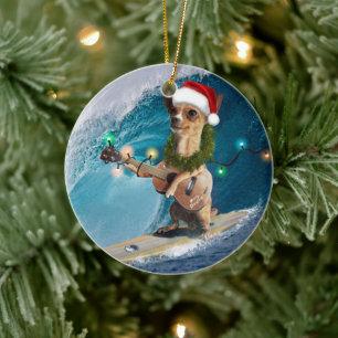 Décoration En Céramique Surfing de Christmas