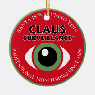 Décoration En Céramique Surveillance père Noël