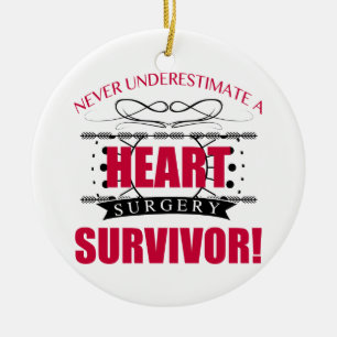 Décoration En Céramique Survivant de la chirurgie cardiaque