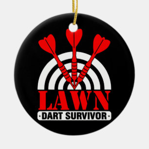Décoration En Céramique Survivant du dart de pelouse