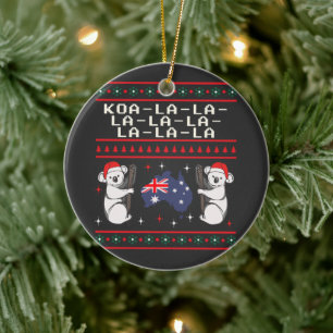 Décoration En Céramique Sweat de Noël laid Australien